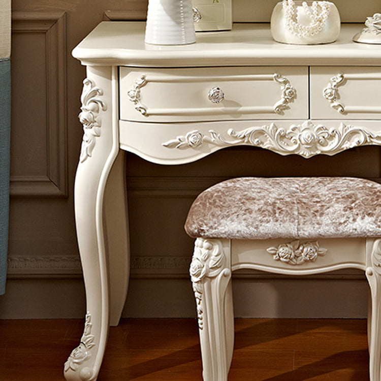Victoriaanse make -up ijdelheid bureau houten make -up ijdelheid set met lade