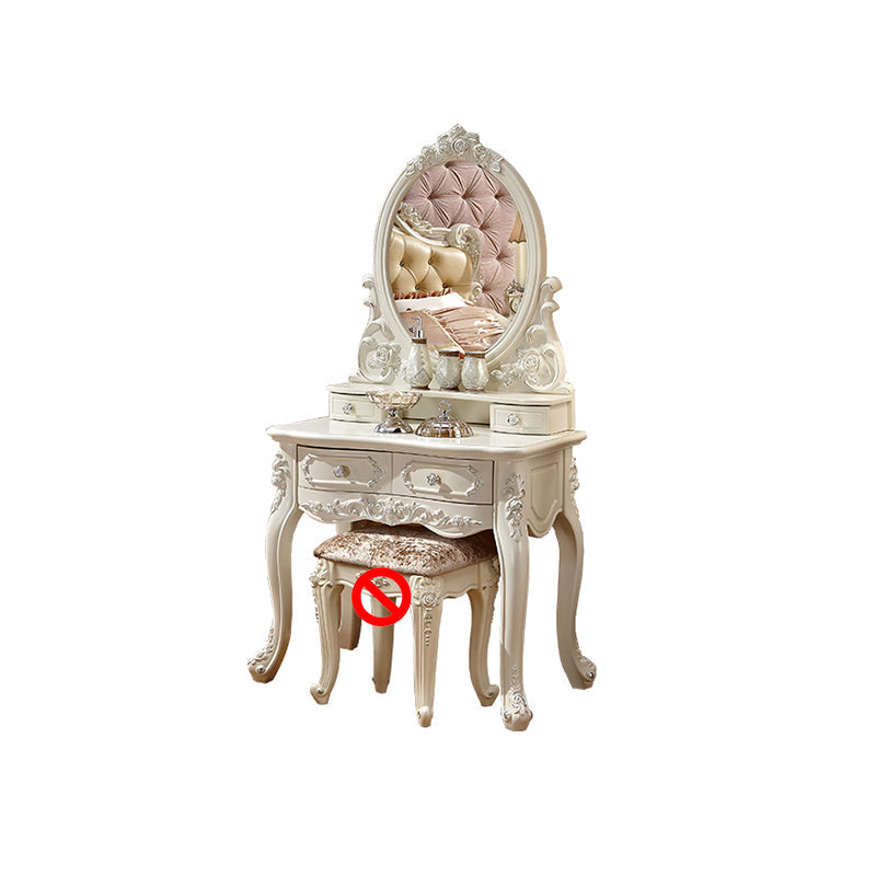 Victoriaanse make -up ijdelheid bureau houten make -up ijdelheid set met lade