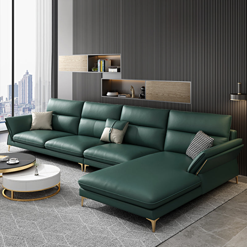 Modernismo sofá seccional cojín de brazo acampanado sofá seccional