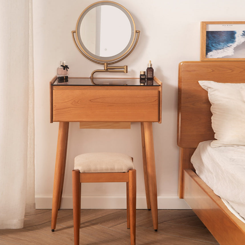 Magno de maquillaje contemporáneo Mirador de vidrio de la habitación con cajón