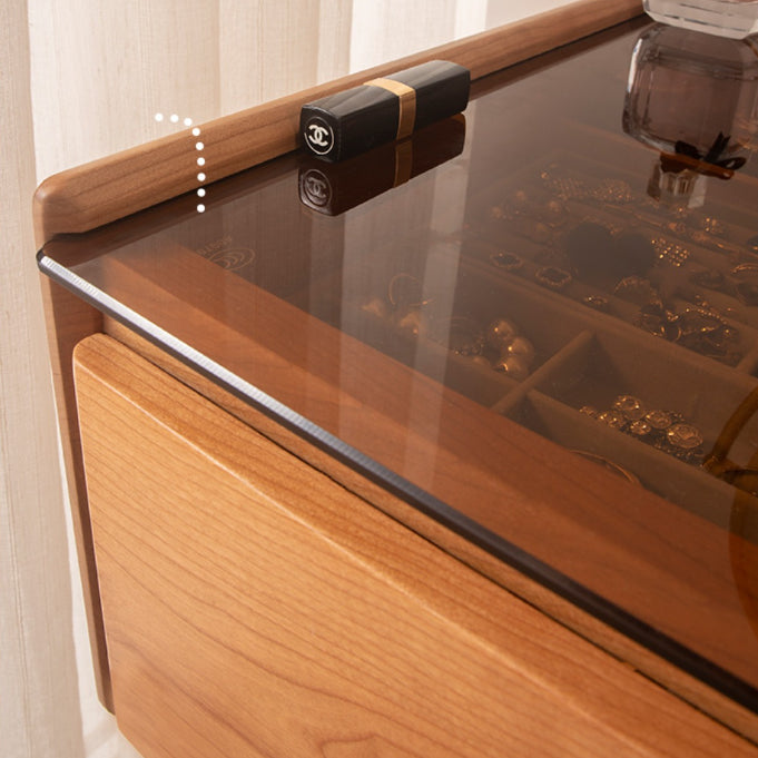 Magno de maquillaje contemporáneo Mirador de vidrio de la habitación con cajón