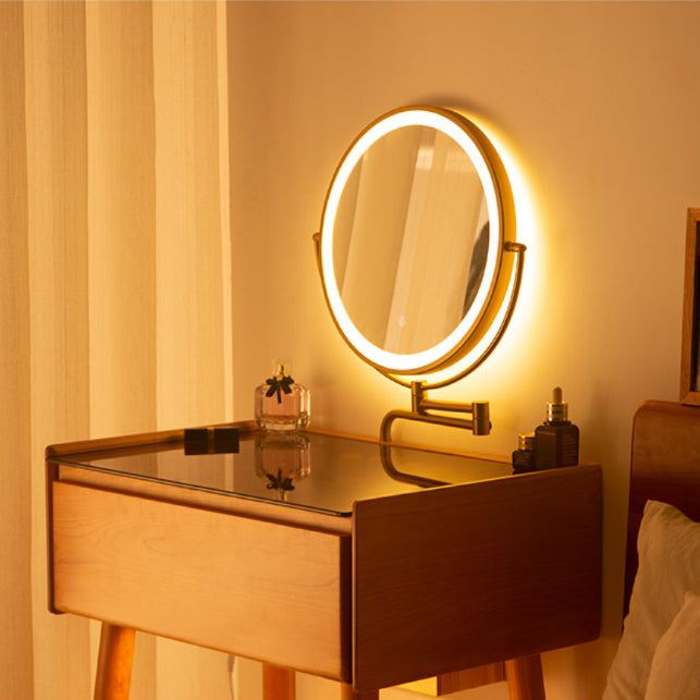 Magno de maquillaje contemporáneo Mirador de vidrio de la habitación con cajón