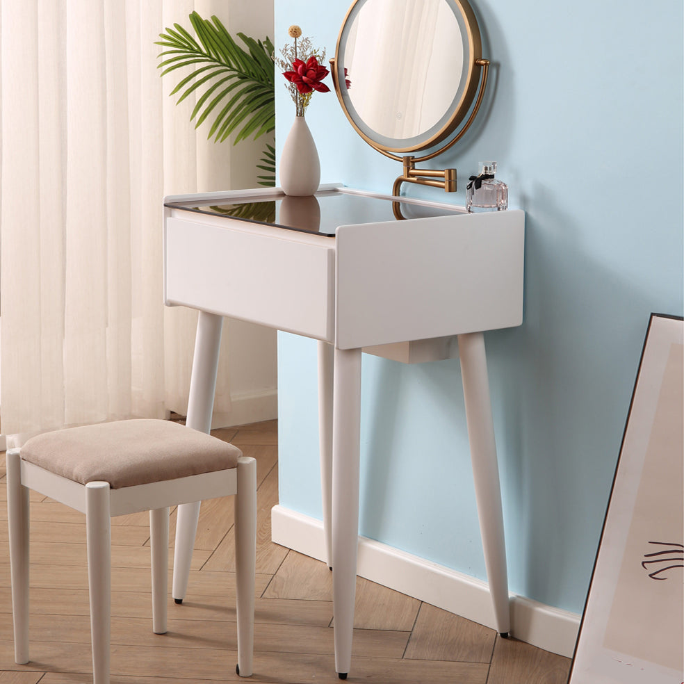 Magno de maquillaje contemporáneo Mirador de vidrio de la habitación con cajón