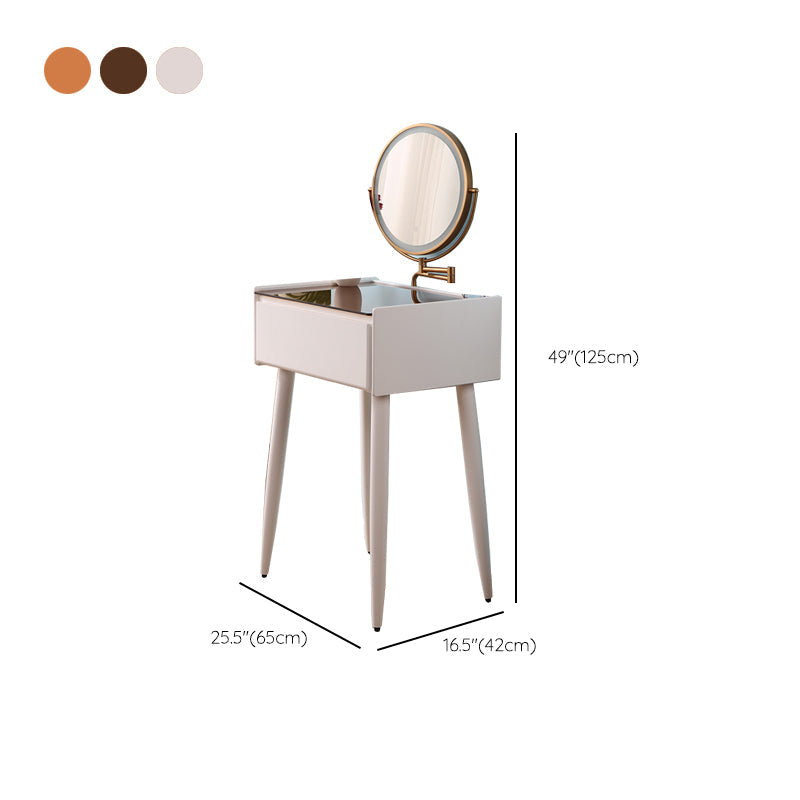 Magno de maquillaje contemporáneo Mirador de vidrio de la habitación con cajón