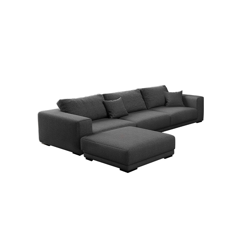Contemporary Sectional Sofa L-Shape Fabric Slipcovered Sectional