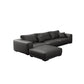 Contemporary Sectional Sofa L-Shape Fabric Slipcovered Sectional