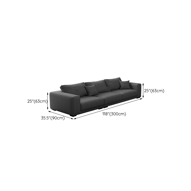 Contemporary Sectional Sofa L-Shape Fabric Slipcovered Sectional