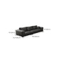 Contemporary Sectional Sofa L-Shape Fabric Slipcovered Sectional