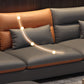 Faux Leather Sectional Sofa with Storage 35.43" High Sofa with Cushion Back
