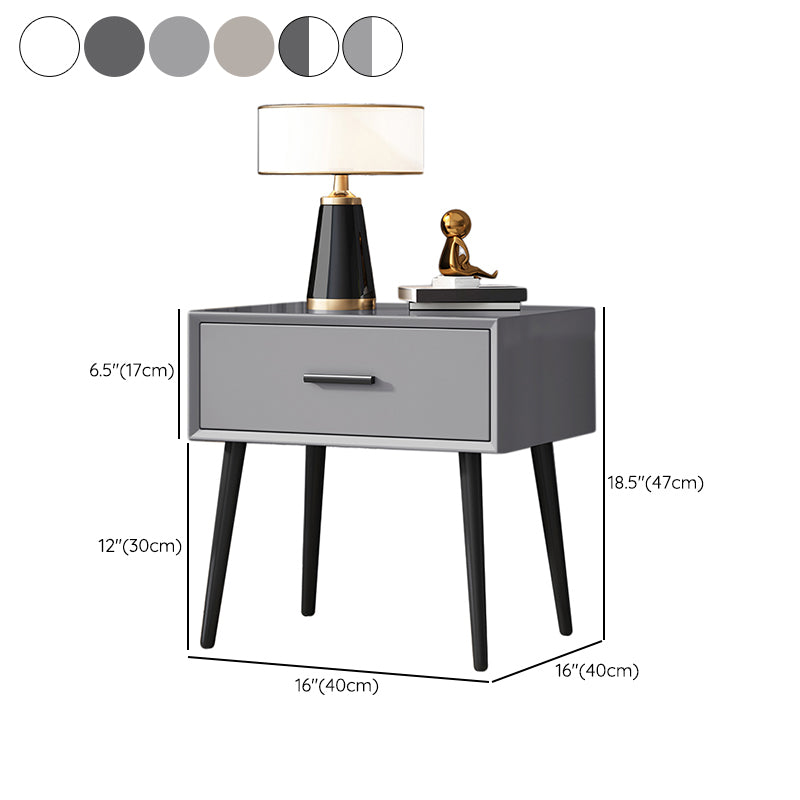 Table de nuit de nuit contemporaine Table table de chevet de table avec 4 jambes pour la maison