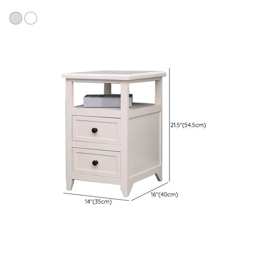 2つの引き出しコンテンポラリーアクセントテーブルナイトスタンドアンティークフィニッシュベッドナイトスタンドの足でナイトスタンド