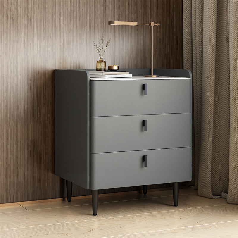 Table de nuit à table de nuit contemporaine avec 3 tiroirs