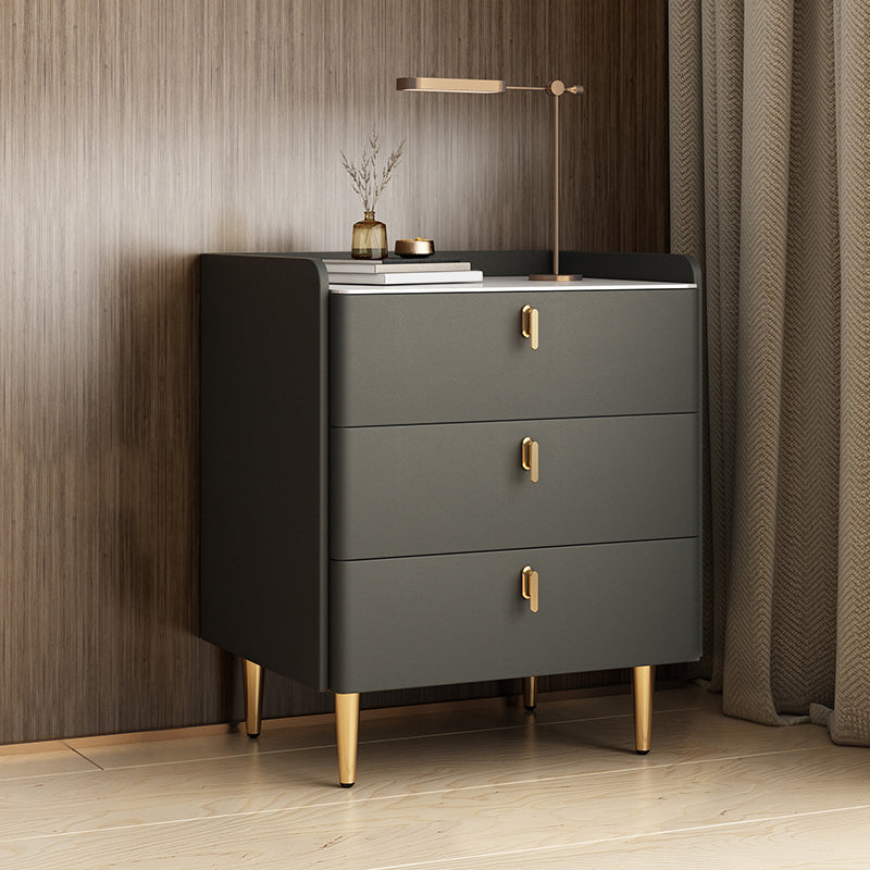 Table de nuit à table de nuit contemporaine avec 3 tiroirs