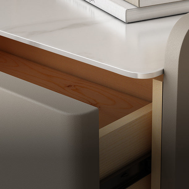 Table de nuit à table de nuit contemporaine avec 3 tiroirs