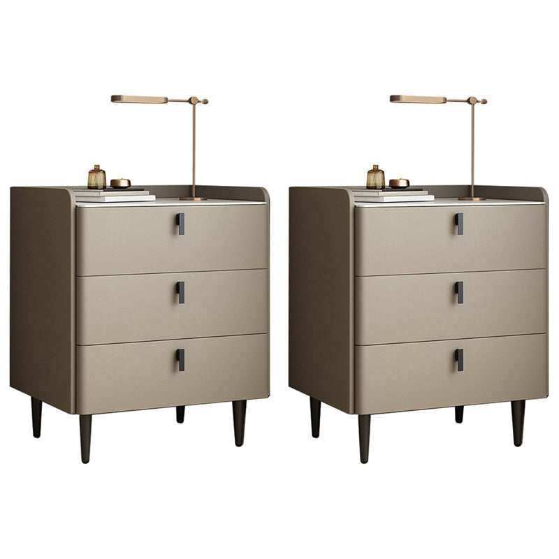 Table de nuit à table de nuit contemporaine avec 3 tiroirs