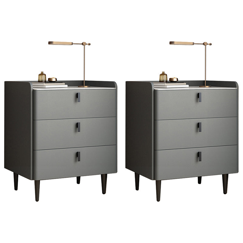 Table de nuit à table de nuit contemporaine avec 3 tiroirs