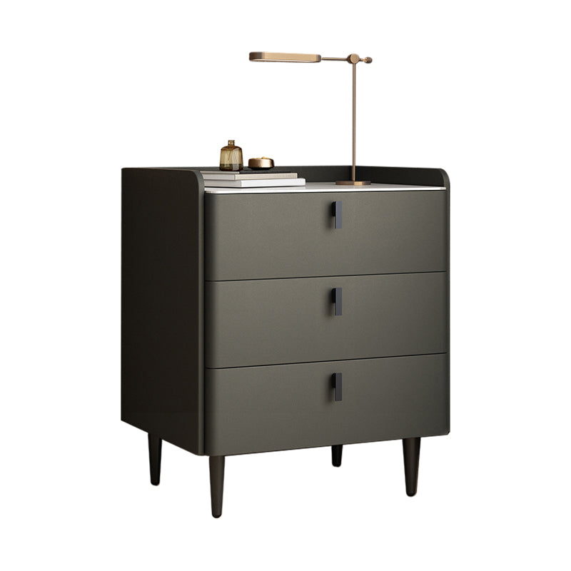 Table de nuit à table de nuit contemporaine avec 3 tiroirs
