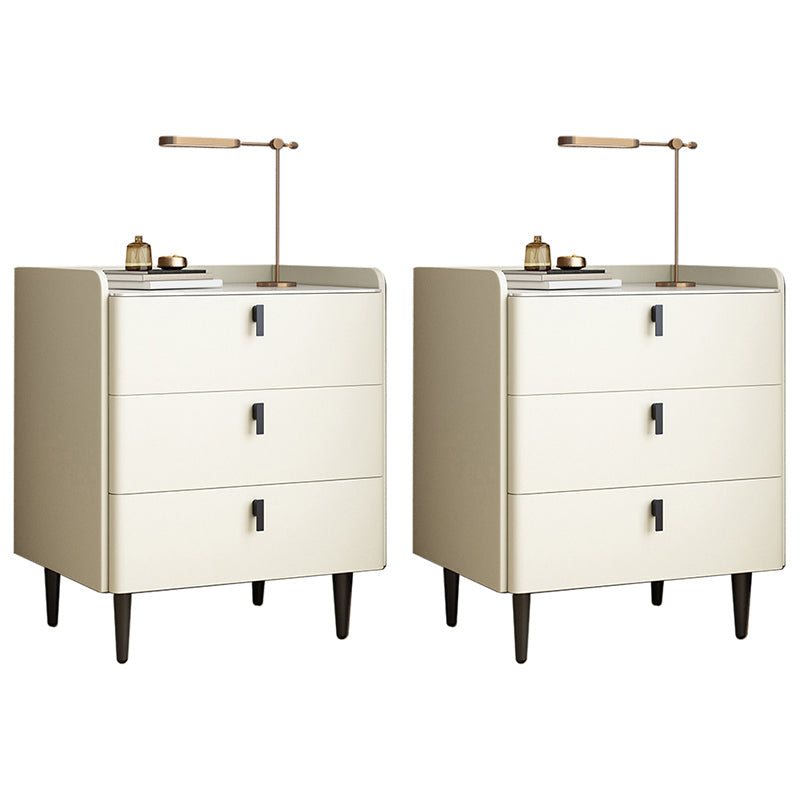 Table de nuit à table de nuit contemporaine avec 3 tiroirs