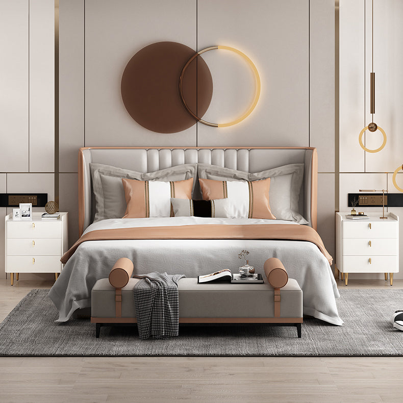 Table de nuit à table de nuit contemporaine avec 3 tiroirs