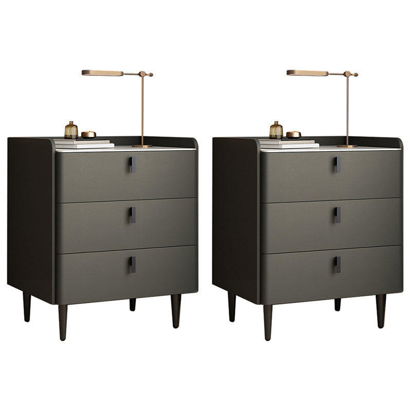 Table de nuit à table de nuit contemporaine avec 3 tiroirs