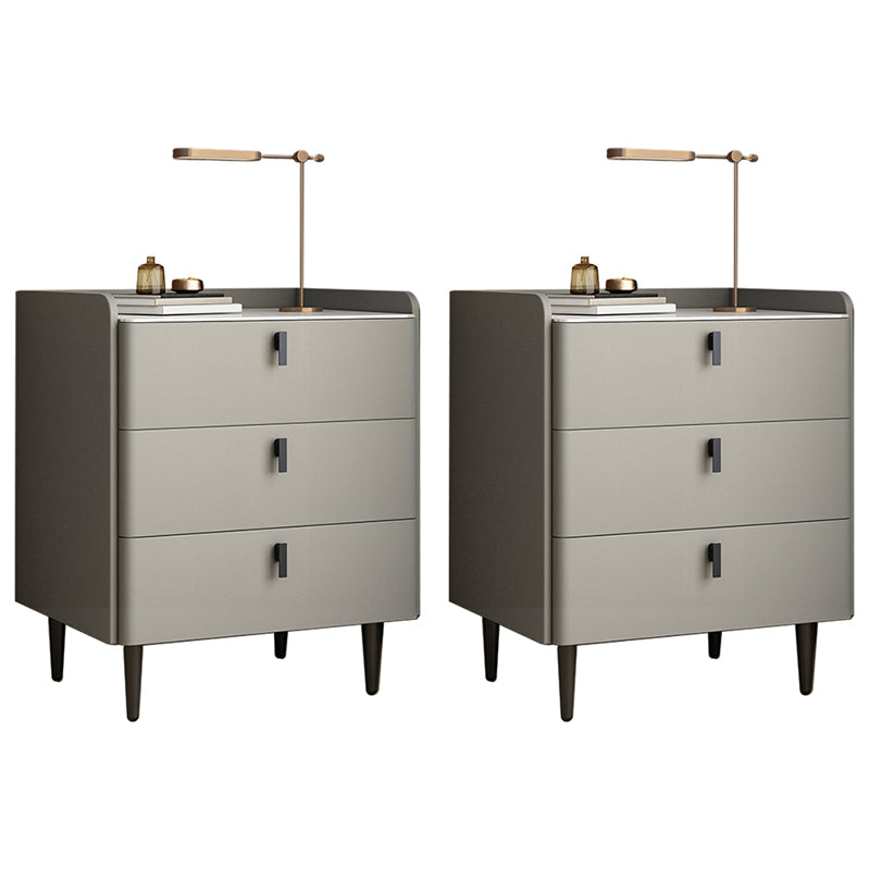 Table de nuit à table de nuit contemporaine avec 3 tiroirs