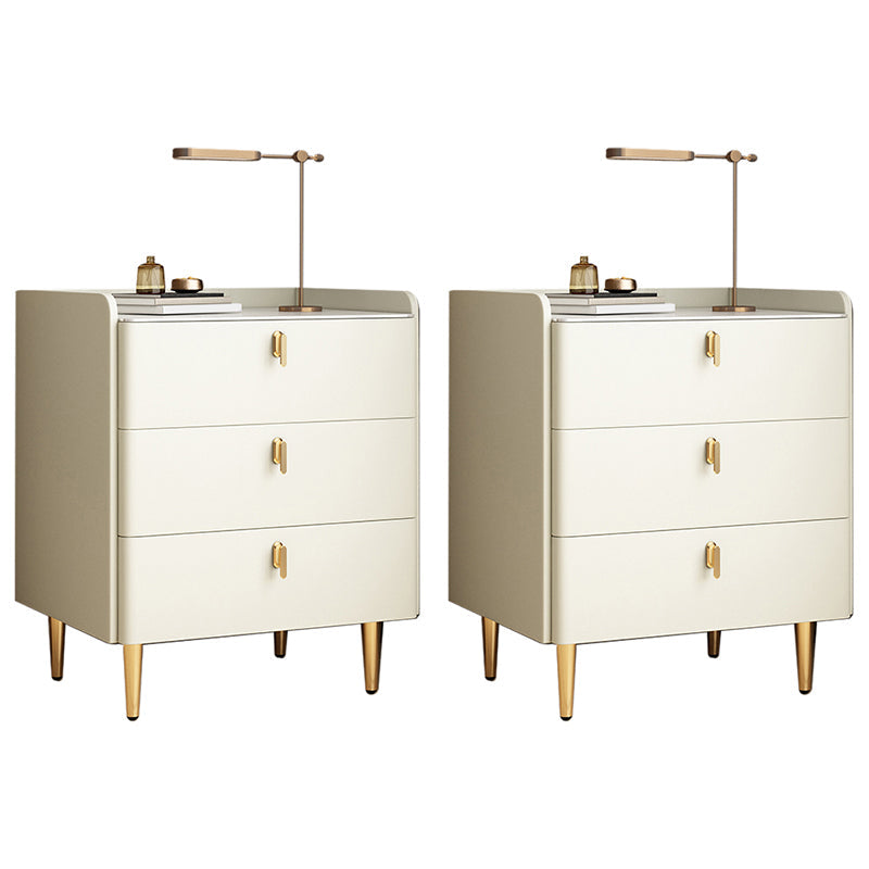 Table de nuit à table de nuit contemporaine avec 3 tiroirs