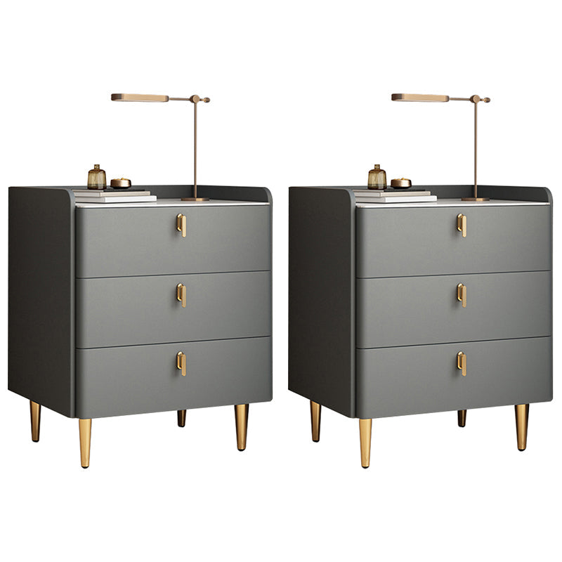 Table de nuit à table de nuit contemporaine avec 3 tiroirs