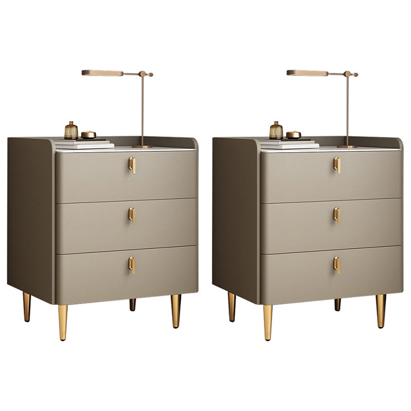 Table de nuit à table de nuit contemporaine avec 3 tiroirs