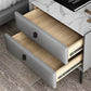 Modernism Night Table Storage Bed Nightstand with 2 Drawers for Home