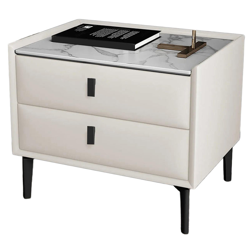 モダニズムのナイトテーブルストレージベッドナイトスタンドは、家のための2つの引き出しを備えています