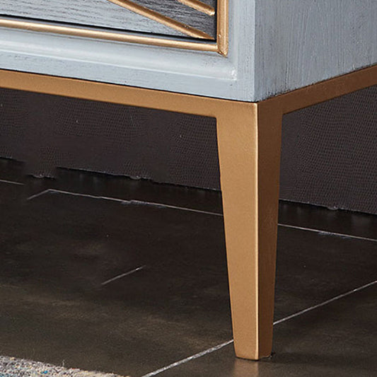 Contemporary Glam Lingerie Chest Rubber Wood Vertical Storage Chest Dresser for Bedroom