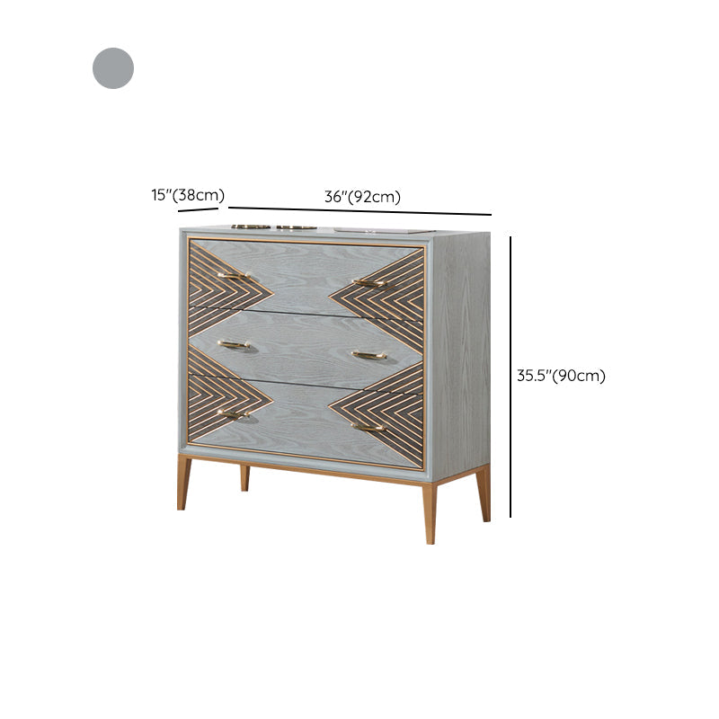 Commode de rangement verticale en bois de caoutchouc, lingerie Glam contemporaine, commode pour chambre à coucher