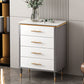Classic Glam Lingerie Chest Vertical Marble Storage Chest with Drawers for Bedroom 24"L x 16"W x 31"H Gray-White Clearhalo 'Bedroom Furniture' 'Dressers & Chests' 'dressers_chests' 'furn' 'furn_dressers_chests' 'Furniture' 7008784