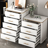 Classic Glam Lingerie Chest Vertical Marble Storage Chest with Drawers for Bedroom