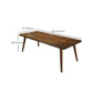 Mesa de comedor estilo simplicidad, mesa de comedor rectangular de madera maciza, color marrón
