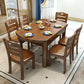 Modern Style Square Dining Table Solid Wood Butterfly Leaf Dining Table