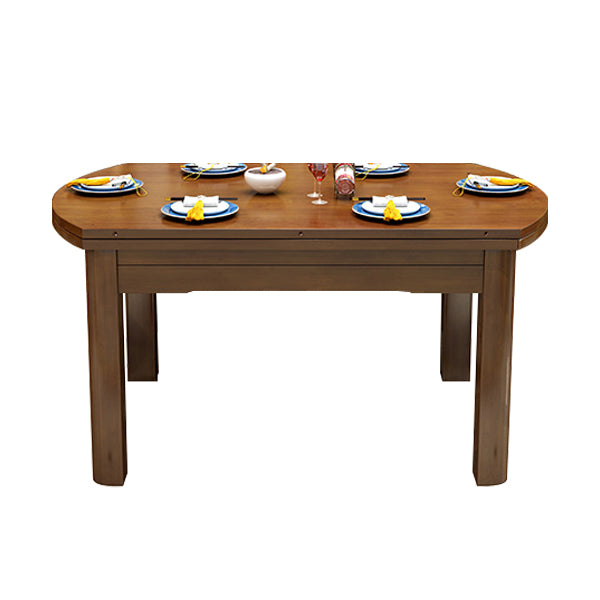 Modern Style Square Dining Table Solid Wood Butterfly Leaf Dining Table