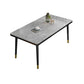 Rectangle Stone Top Dining Table Glam Style Kitchen Dining Table Grey Without Chairs Clearhalo 'Dining Tables & Seating' 'Dining Tables' 'dining_table' 'furn' 'furn_dining_table' 'Furniture' 'Kitchen & Dining Furniture' 7012529