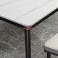 Rectangle Stone Top Dining Table Glam Style Kitchen Dining Table Clearhalo 'Dining Tables & Seating' 'Dining Tables' 'dining_table' 'furn' 'furn_dining_table' 'Furniture' 'Kitchen & Dining Furniture' 7012532