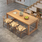 Dinettetafel in Simplicity-stijl Rechthoek massief houten eettafel in naturel