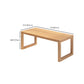 Dinettetafel in Simplicity-stijl Rechthoek massief houten eettafel in naturel