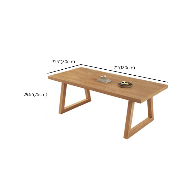 Simplicity Style Dinette Table Rectangle Solid Wood Dinner Table in Brown Clearhalo 'Dining Tables & Seating' 'Dining Tables' 'dining_table' 'furn' 'furn_dining_table' 'Furniture' 'Kitchen & Dining Furniture' 7012587