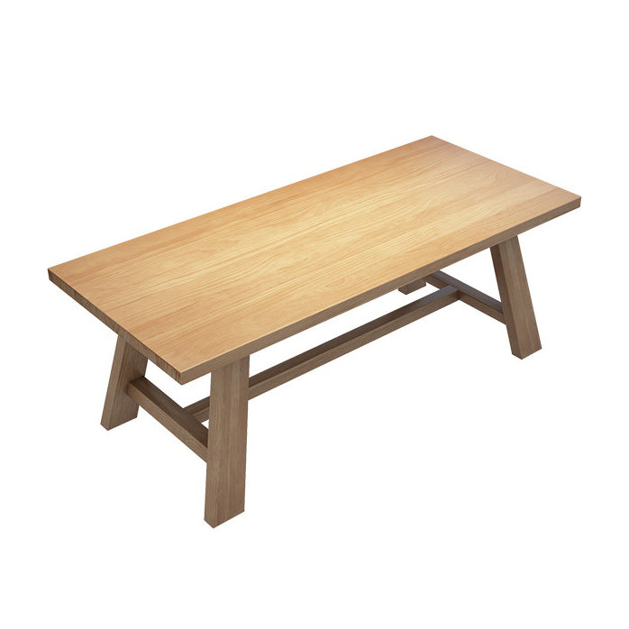 Industrial Style Dinette Table Rectangle Solid Wood Dinner Table in Brown Without Chairs Clearhalo 'Dining Tables & Seating' 'Dining Tables' 'dining_table' 'furn' 'furn_dining_table' 'Furniture' 'Kitchen & Dining Furniture' 7012635