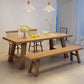 Industrial Style Dinette Table Rectangle Solid Wood Dinner Table in Brown Clearhalo 'Dining Tables & Seating' 'Dining Tables' 'dining_table' 'furn' 'furn_dining_table' 'Furniture' 'Kitchen & Dining Furniture' 7012641