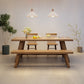 Industrial Style Dinette Table Rectangle Solid Wood Dinner Table in Brown Clearhalo 'Dining Tables & Seating' 'Dining Tables' 'dining_table' 'furn' 'furn_dining_table' 'Furniture' 'Kitchen & Dining Furniture' 7012642