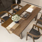 Industrieller Dinette-Tisch, rechteckiger Esstisch aus massivem Holz in Braun
