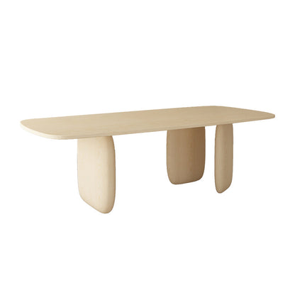 Contemporary Rectangle Dinner Table Dining Room Solid Wood Dining Table Without Chairs Clearhalo 'Dining Tables & Seating' 'Dining Tables' 'dining_table' 'furn' 'furn_dining_table' 'Furniture' 'Kitchen & Dining Furniture' 7012696