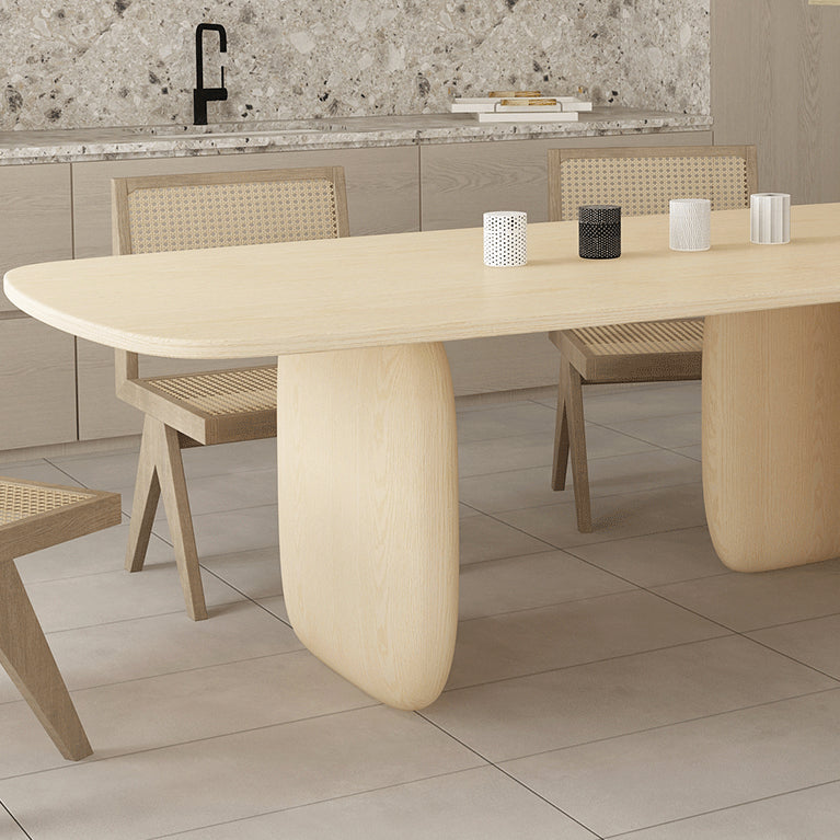 Contemporary Rectangle Dinner Table Dining Room Solid Wood Dining Table Clearhalo 'Dining Tables & Seating' 'Dining Tables' 'dining_table' 'furn' 'furn_dining_table' 'Furniture' 'Kitchen & Dining Furniture' 7012698