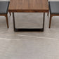 Industrial Dinner Table Solid Wood Rectangle Dinette Table in Brown