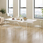 Simplicity Dinette Tafel Rechthoekige stenen eettafel in wit